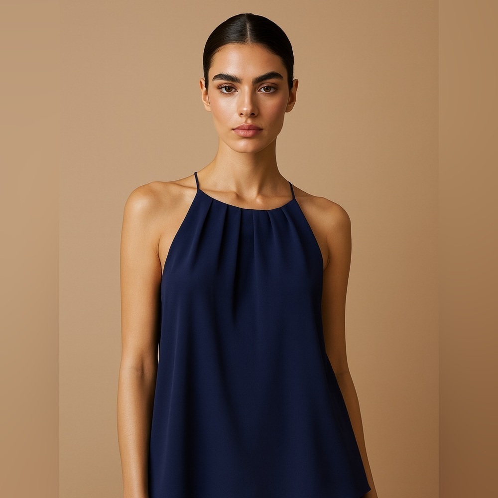 DNA Couture Navy Halter Top Women’s Plus Size 3X